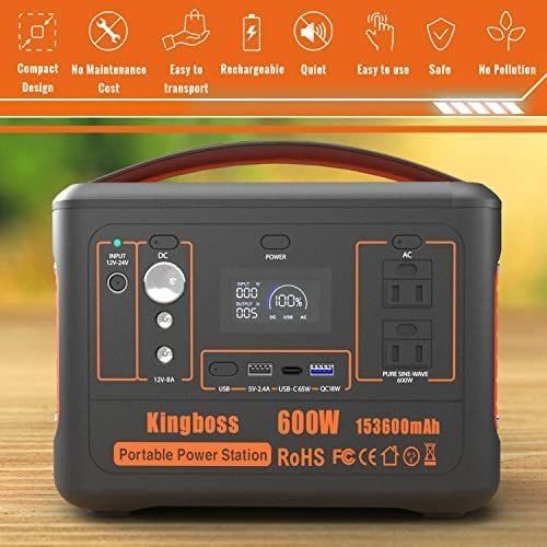 Portable Power Station 110V/600W 568Wh Lithium Battery Pure Sine Wave AC Outlet DC USB Solar Generator Supply for Emergency Outdoor Travel Camping Fis Portable Power Station 110V/600W 568Wh Lithium Battery Pure Sine Wave AC Outlet DC USB Solar Generator Supply for Emergency Outdoor Travel Camping Fis